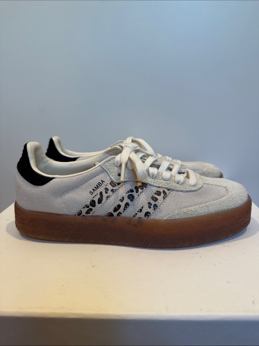 Adidas Sambae Leopard Off-White Sneakers JI4226